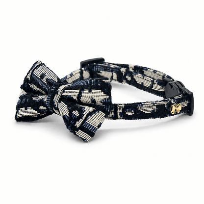 Midnight Plaid Bowtie Cat Collar - The Purrist