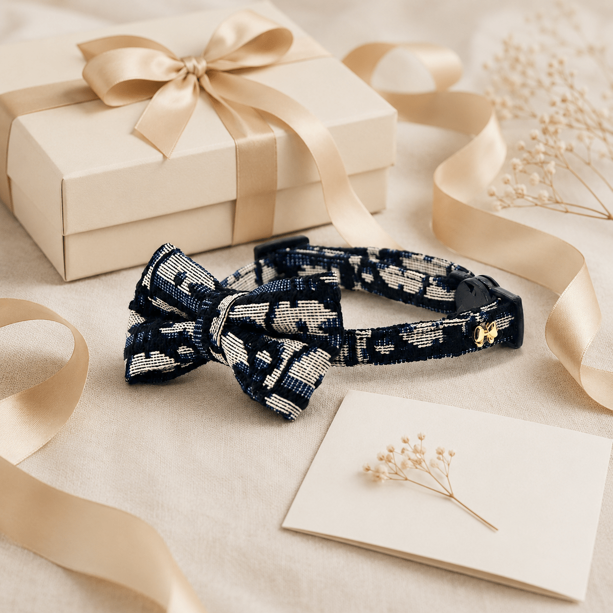 Midnight Plaid Bowtie Cat Collar - The Purrist