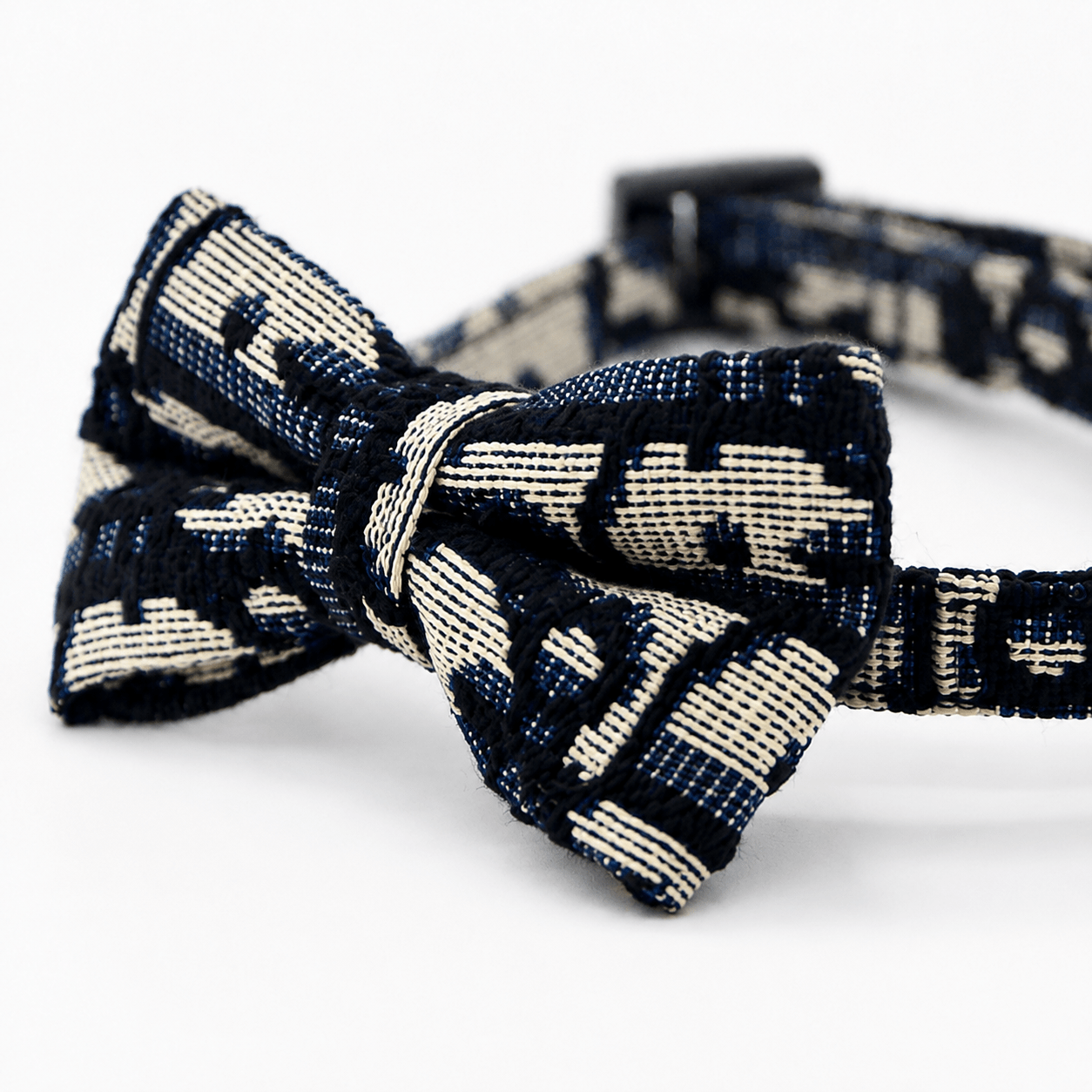 Midnight Plaid Bowtie Cat Collar - The Purrist